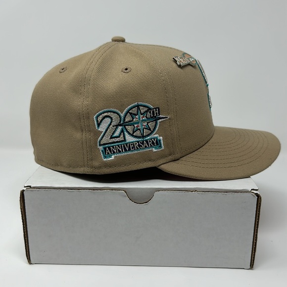 Hat Stop Seattle Mariners Desert Tan Pinky Fitted Hat Size 7 3/8 - Picture 3 of 6